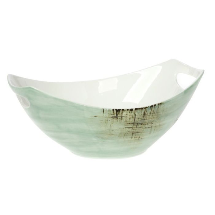 Φρουτιέρα Πορσελάνης Country Green (Σετ 3 τεμ)